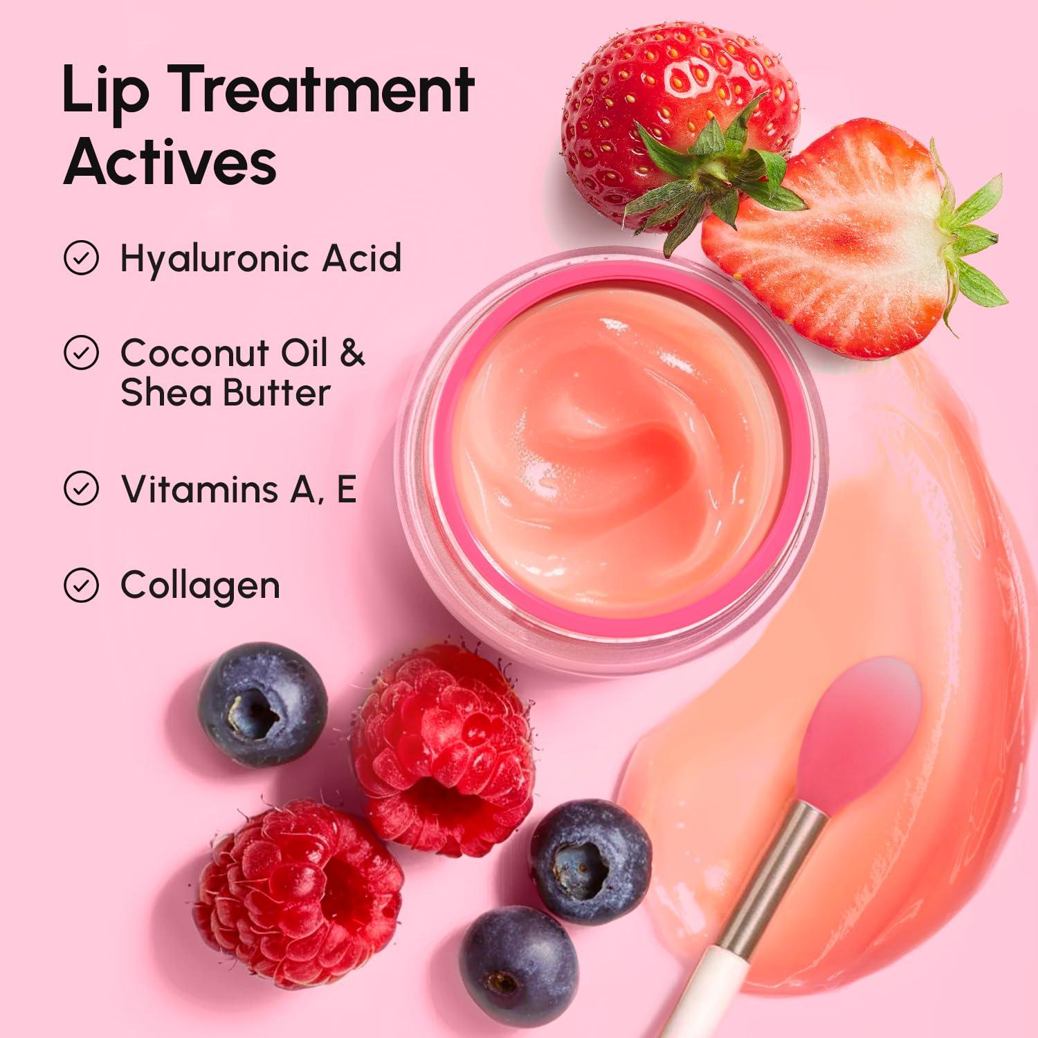 MAREE Lip Mask Overnight – Lip Moisturizer For Very Dry Lips – Hydrating Lip Butter Balm with Hyaluronic Acid & Collagen – Overnight Lip Treatment – Lip Sleeping Mask Repair – Hidratante de Labios(Lip Mask)