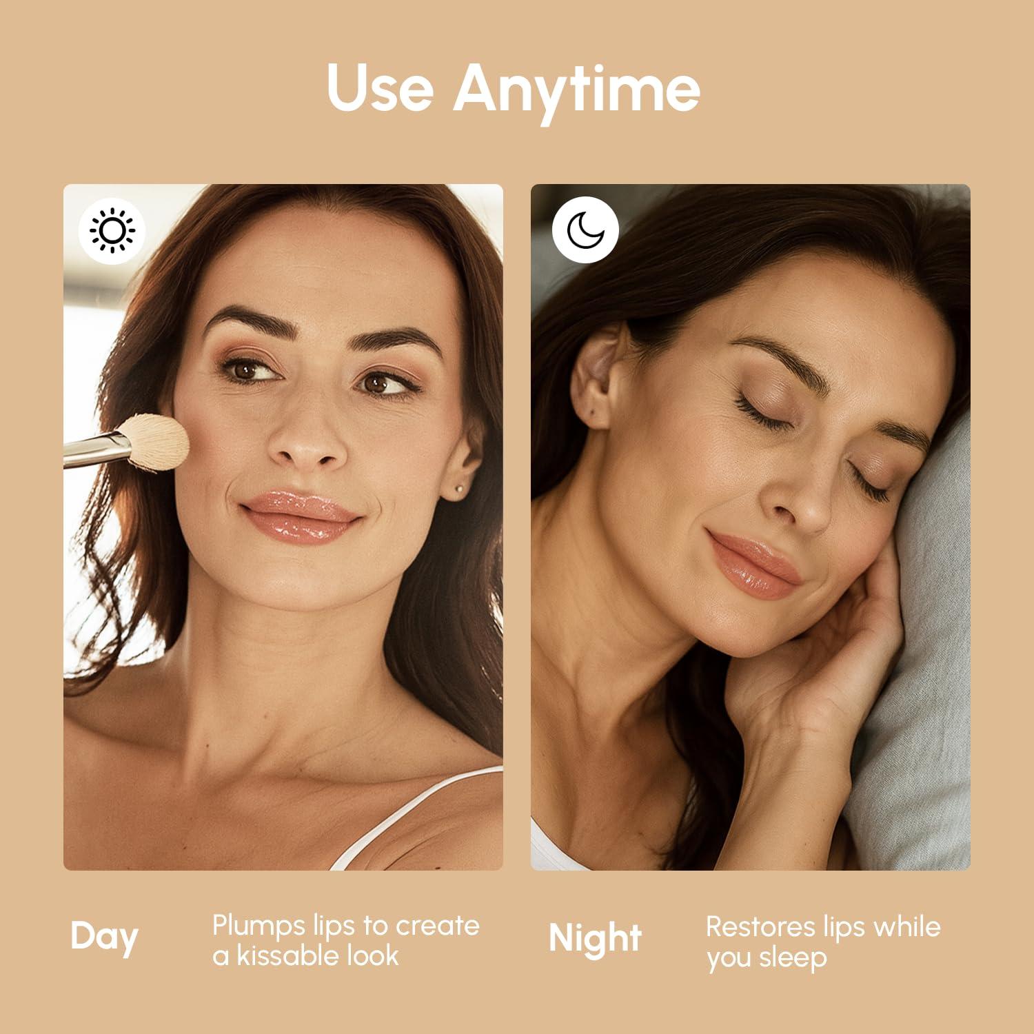 MAREE Lip Mask Overnight – Lip Moisturizer For Very Dry Lips – Hydrating Lip Butter Balm with Hyaluronic Acid & Collagen – Overnight Lip Treatment – Lip Sleeping Mask Repair – Hidratante de Labios(Vanilla Lip Mask)