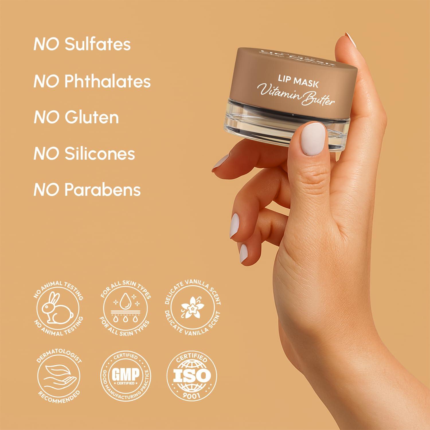 MAREE Lip Mask Overnight – Lip Moisturizer For Very Dry Lips – Hydrating Lip Butter Balm with Hyaluronic Acid & Collagen – Overnight Lip Treatment – Lip Sleeping Mask Repair – Hidratante de Labios(Vanilla Lip Mask)