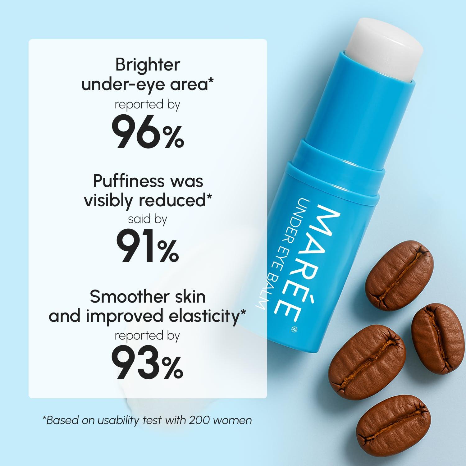 MAREE Under Eye Balm Stick Hydrating – Retinol Caffeine Under Eye Brightener Stick for Older Women – Collagen Undereye Cream for Dark Circles & Wrinkles – Skin Care Treatment Moisturizer(Blue)