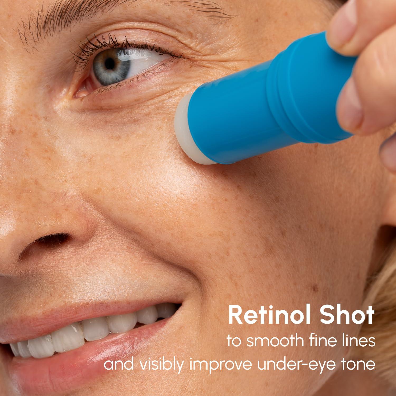 MAREE Under Eye Balm Stick Hydrating – Retinol Caffeine Under Eye Brightener Stick for Older Women – Collagen Undereye Cream for Dark Circles & Wrinkles – Skin Care Treatment Moisturizer(Blue)